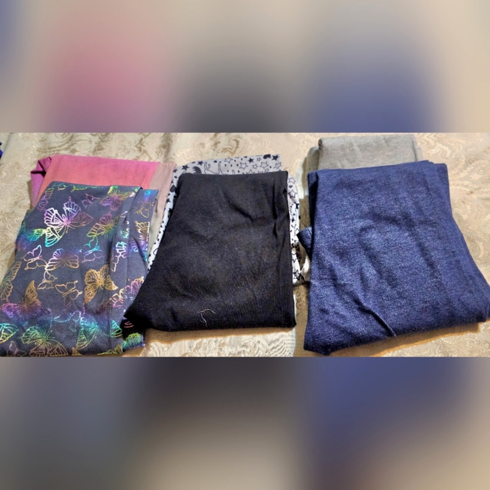 SET OF 6 WONDER NATION girls 10/12 Leggings